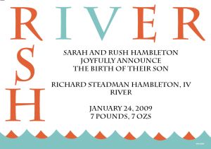 River Birth Announcement